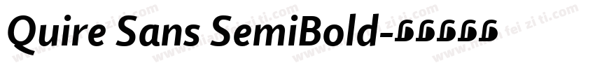 Quire Sans SemiBold字体转换